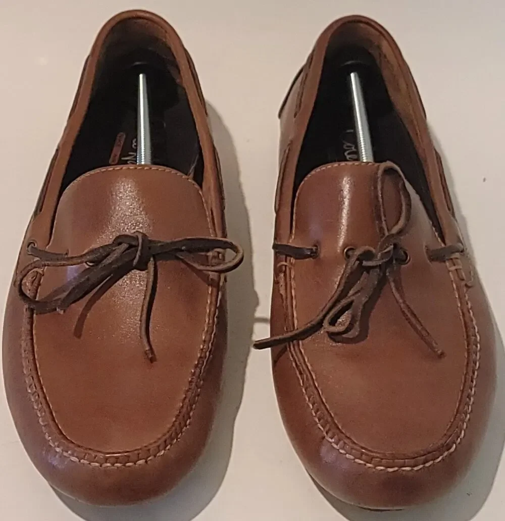 Cole Haan Gunnison Men’s Brown Leather Driving Slip-On Loafers Moccasins Sz 13W